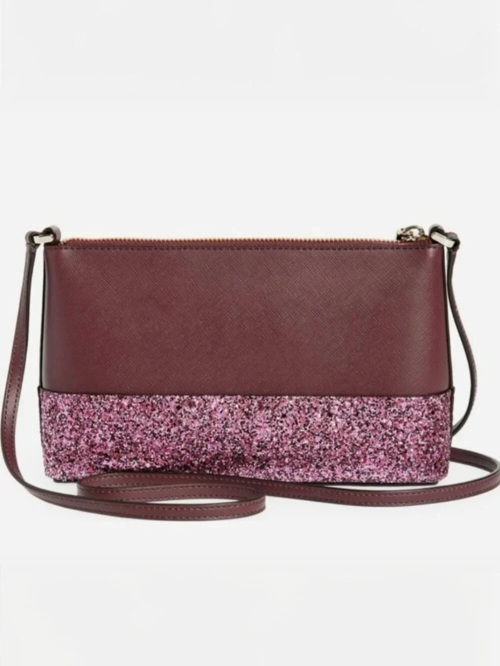 A636 • Flash Glitter Cherrywood Crossbody Bag